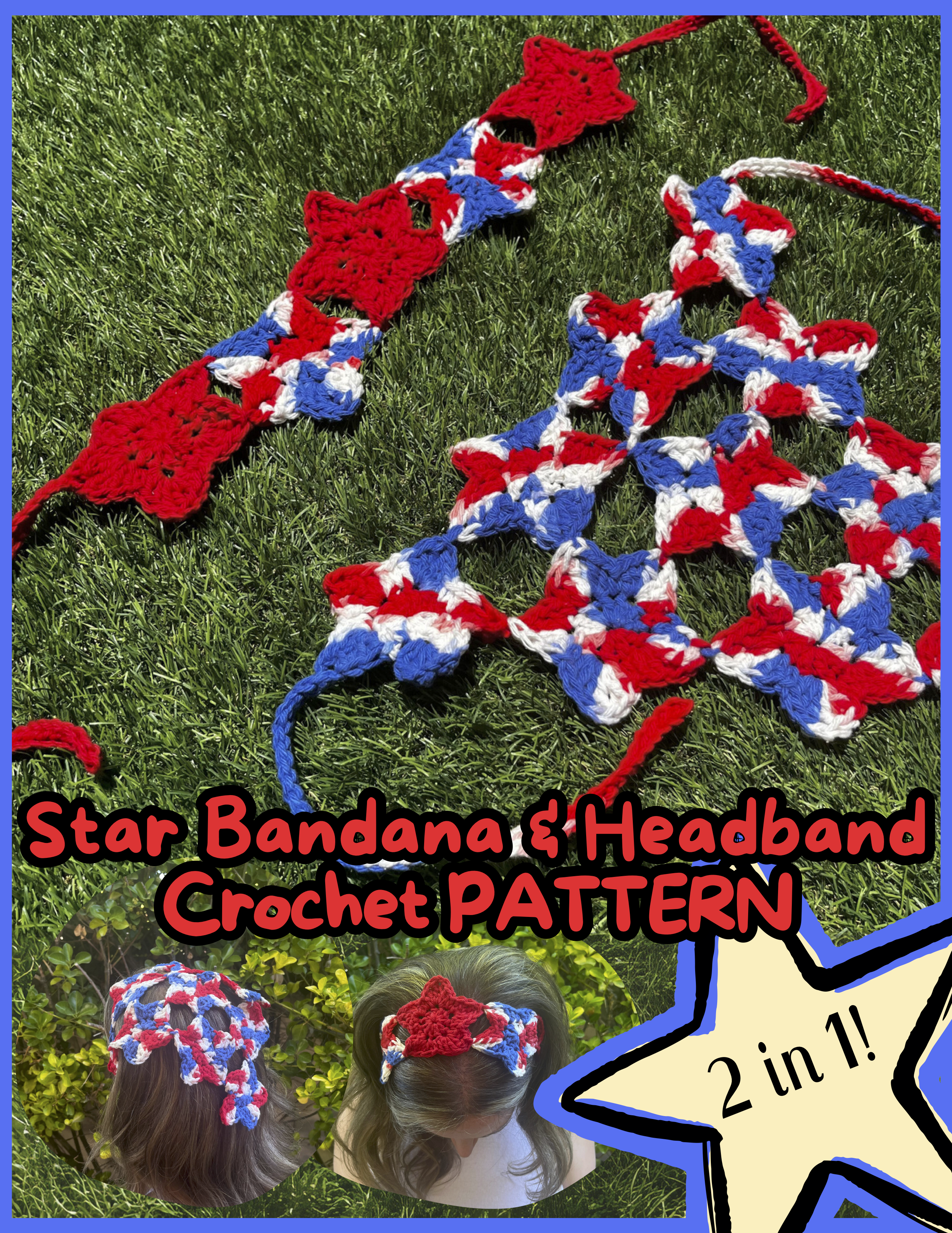 Crochet Star Bandana/Headband | Free Pattern