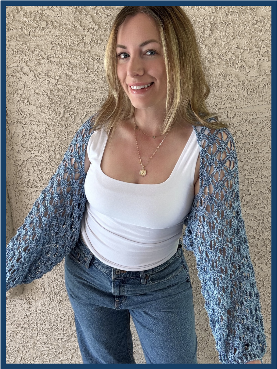 The Seaside Shrug: Free Pattern with Stitch Chart & Video Tutorial